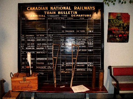 Station board in Moncton station